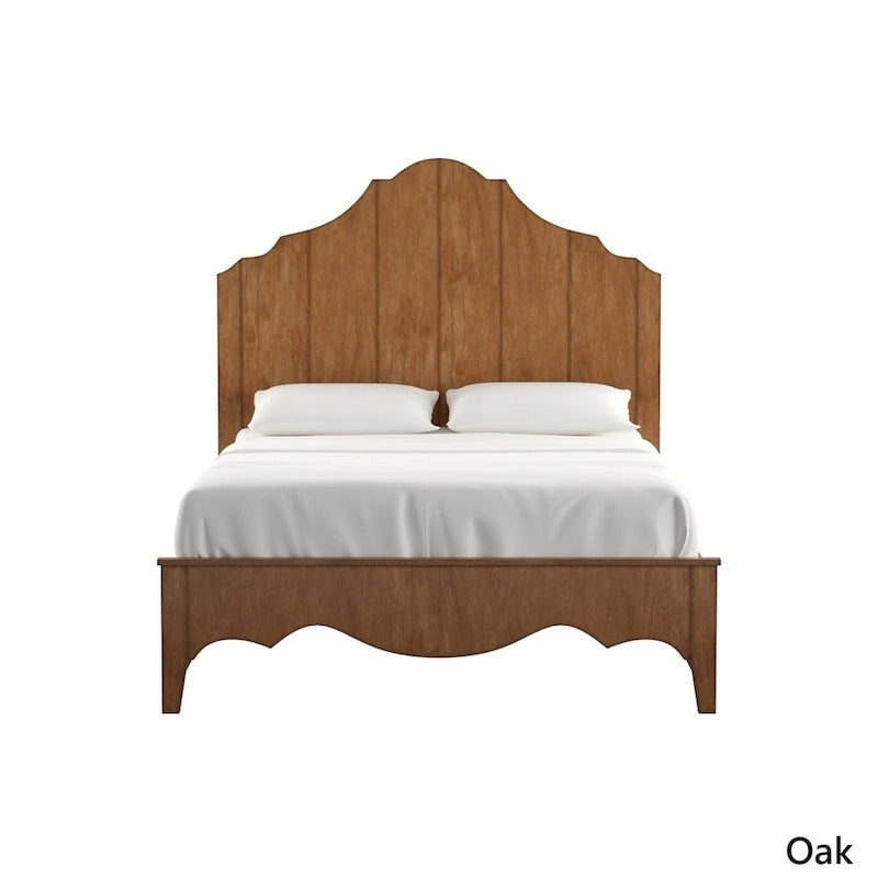 Ediline Antique-finish Scalloped Panel Bed by iNSPIRE Q Classic