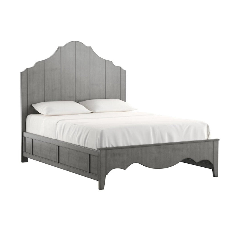 Ediline Antique-finish Scalloped Panel Bed by iNSPIRE Q Classic