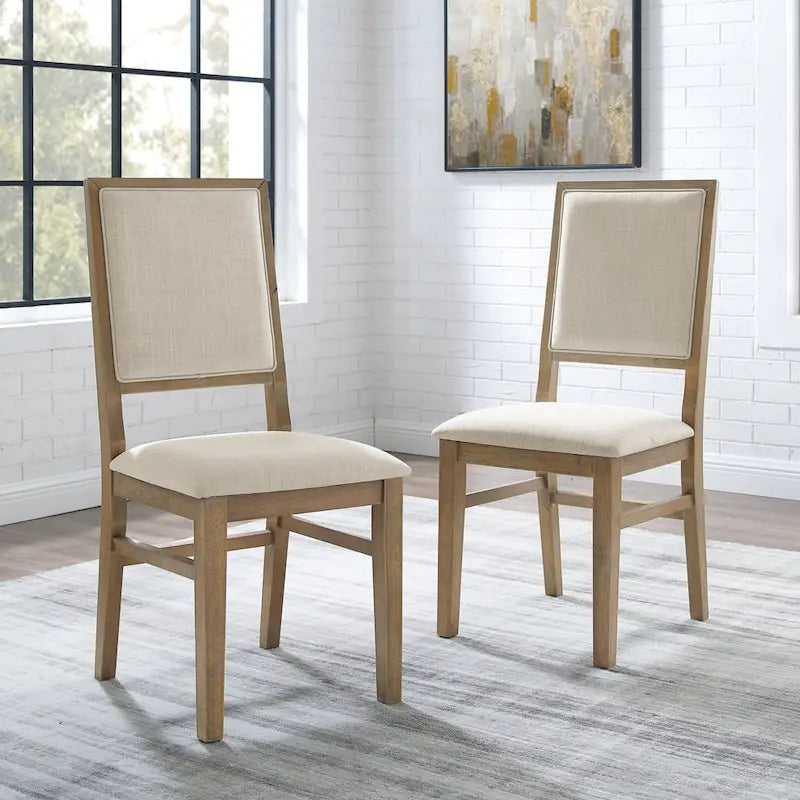 Joanna 2Pc Upholstered Back Chair Set - 18.25 W x 21 D x 39.88 H