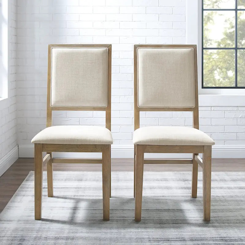 Joanna 2Pc Upholstered Back Chair Set - 18.25 W x 21 D x 39.88 H