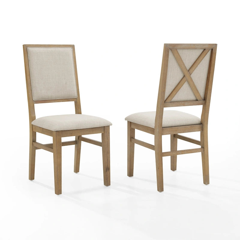 Joanna 2Pc Upholstered Back Chair Set - 18.25 W x 21 D x 39.88 H