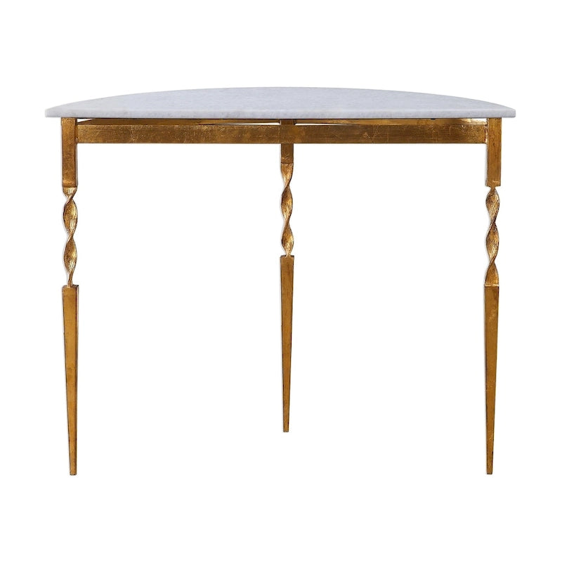 Uttermost Imelda Gold Demilune Console Table