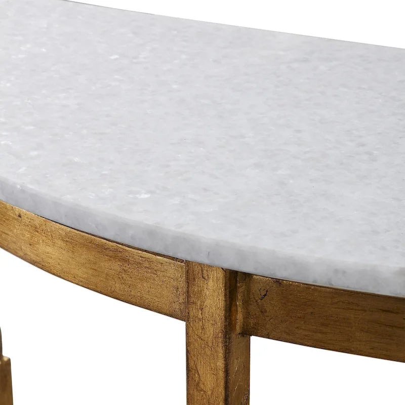 Uttermost Imelda Gold Demilune Console Table