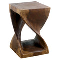 Haussmann Original Wood Twist Stool 12 X 12 X 18 In High Walnut Oil - 12 x 12 x 18