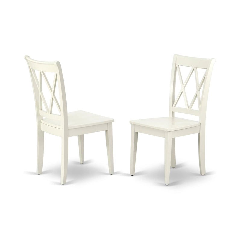 East West Furniture Dining Table Set- a Rectangle Kitchen Table and Dinette Chairs, Linen White(Pieces Option)
