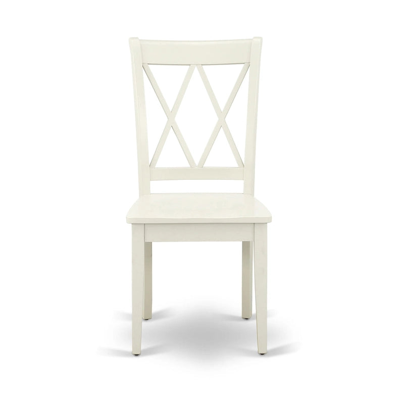 East West Furniture Dining Table Set- a Rectangle Kitchen Table and Dinette Chairs, Linen White(Pieces Option)