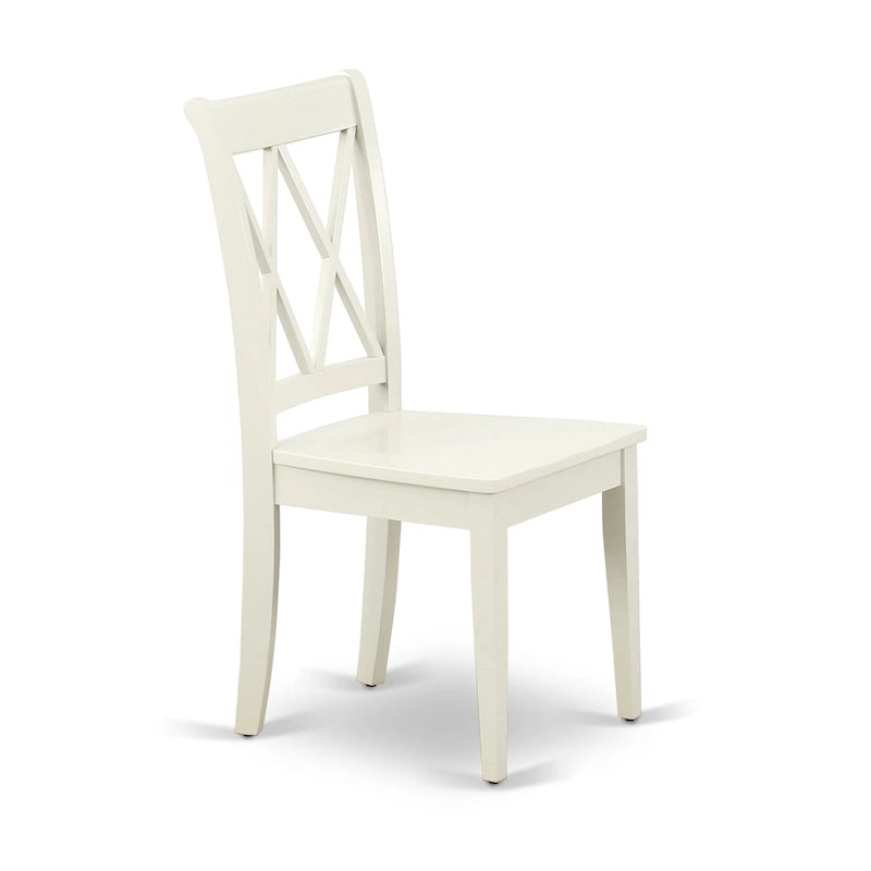 East West Furniture Dining Table Set- a Rectangle Kitchen Table and Dinette Chairs, Linen White(Pieces Option)