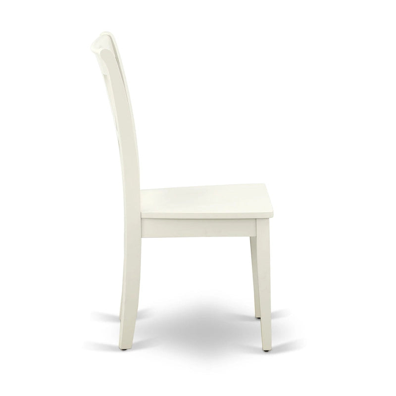 East West Furniture Dining Table Set- a Rectangle Kitchen Table and Dinette Chairs, Linen White(Pieces Option)