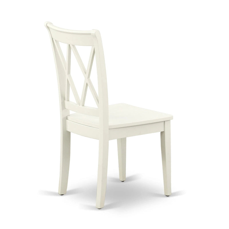 East West Furniture Dining Table Set- a Rectangle Kitchen Table and Dinette Chairs, Linen White(Pieces Option)