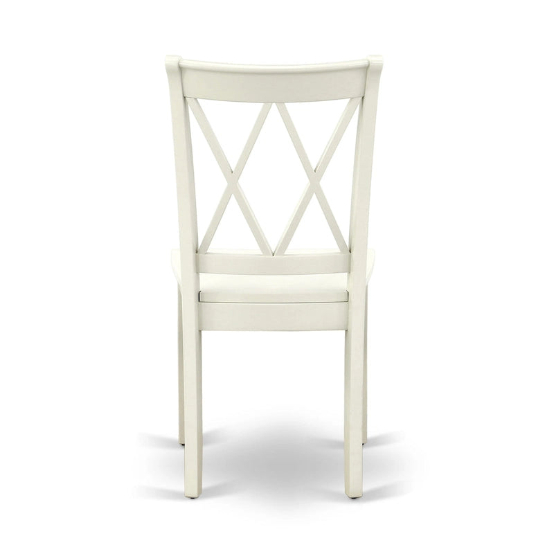 East West Furniture Dining Table Set- a Rectangle Kitchen Table and Dinette Chairs, Linen White(Pieces Option)