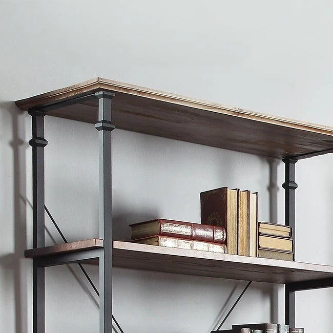 Myra Vintage Industrial Modern 3-piece Desk and 40-inch Bookcase Set by iNSPIRE Q Classic