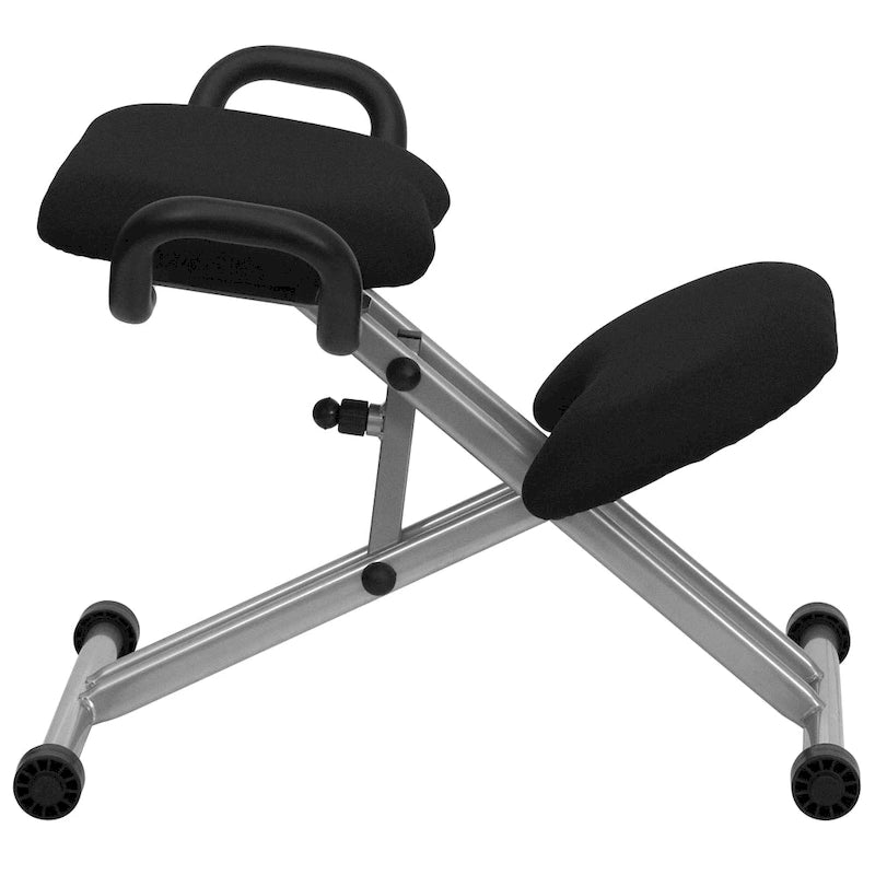Ergonomic Kneeling Office Chair with Handles in Fabric