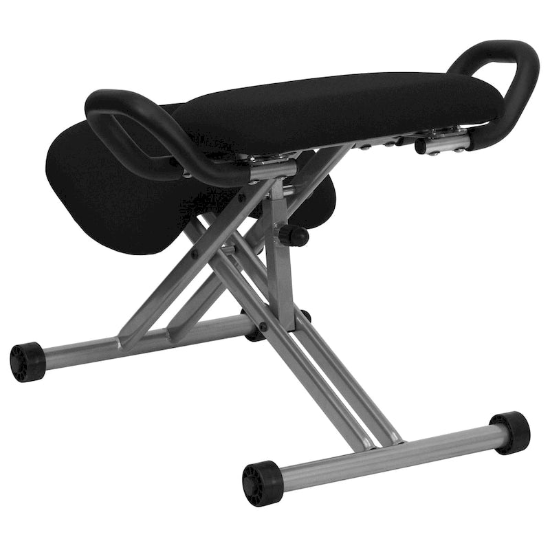 Ergonomic Kneeling Office Chair with Handles in Fabric