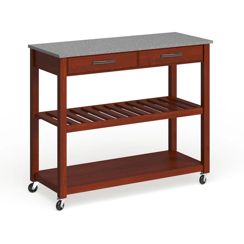 Crosley Solid Granite Top Kitchen Cart/ Island - 17d x 43w x 35h