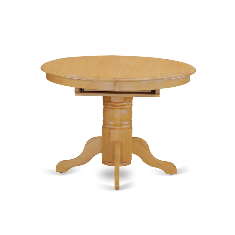 East West Furniture 5 Piece Dining Room Table Set- an Oval Kitchen Table and 4 Dining Chairs, 42x60 Inch, Oak