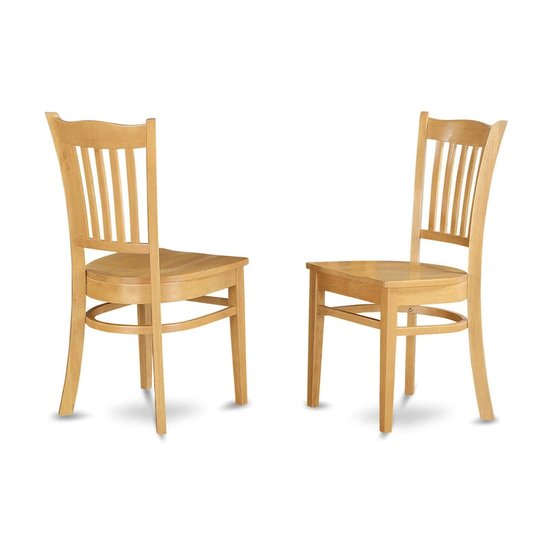 East West Furniture 5 Piece Dining Room Table Set- an Oval Kitchen Table and 4 Dining Chairs, 42x60 Inch, Oak