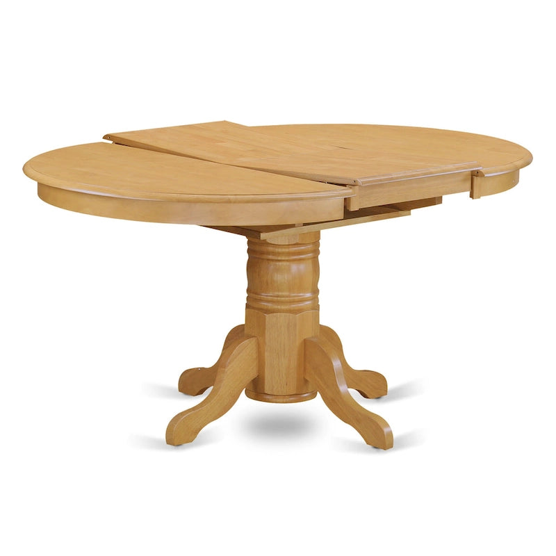 East West Furniture 5 Piece Dining Room Table Set- an Oval Kitchen Table and 4 Dining Chairs, 42x60 Inch, Oak