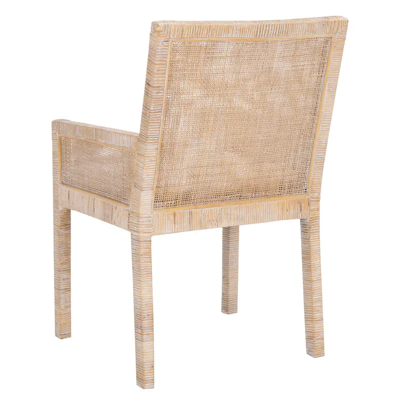 SAFAVIEH Almira Coastal Accent Chair with Cushion - 22.8 W x 22.4 L x 34.6 H - 23Wx22Dx35H