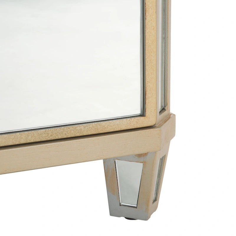 SAFAVIEH Miracle 3-Drawer Mirrored Nightstand