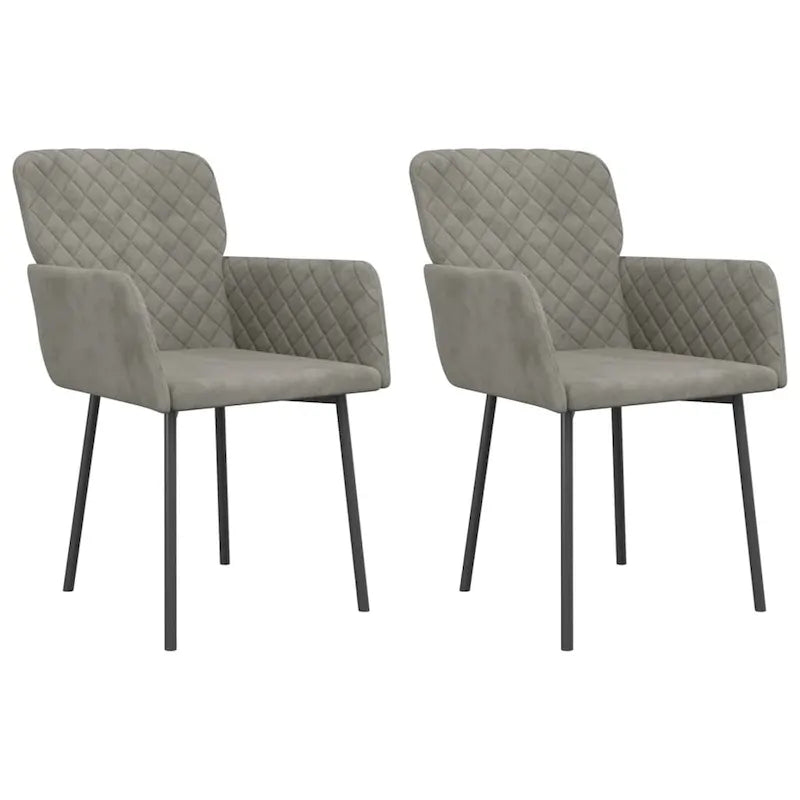 vidaXL Dining Chairs 2 Pcs Accent Upholstered Chair for Living Room Velvet - 20.3 x 24 x 30.9