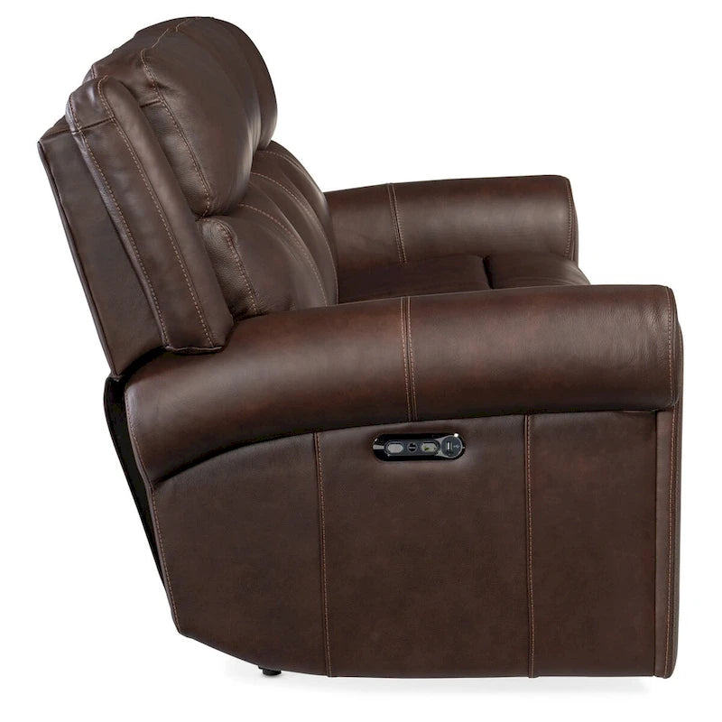 Hooker Furniture SS103-PHZ3-OBERON-POWER-SOFA Oberon 89 Wide Leather