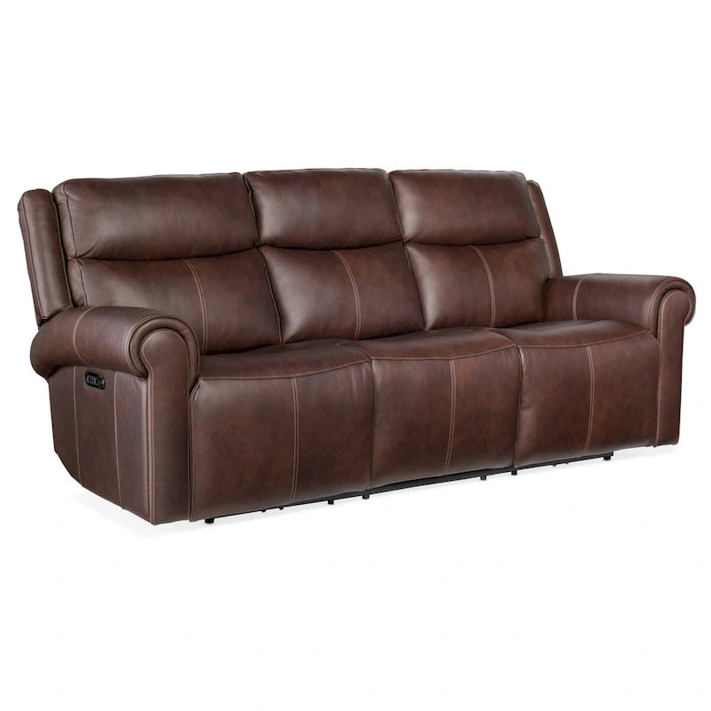 Hooker Furniture SS103-PHZ3-OBERON-POWER-SOFA Oberon 89 Wide Leather
