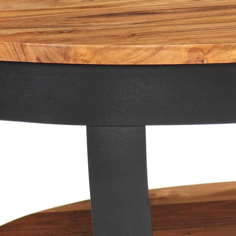 vidaXL Coffee Table 25.6x25.6x12.6 Solid Acacia Wood