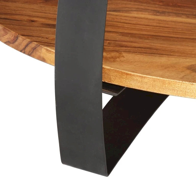 vidaXL Coffee Table 25.6x25.6x12.6 Solid Acacia Wood