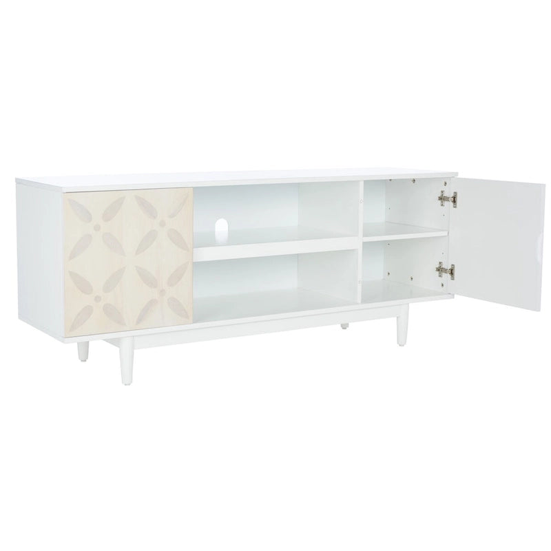 SAFAVIEH Krysta 3 Shelf Patterned Media Stand - 54 W x 15 D x 22 H - 54Wx15Dx22H