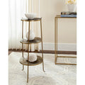 SAFAVIEH Jerrie Brass Side Table - 14 x 14 x 31.5 - 14Wx14Dx32H