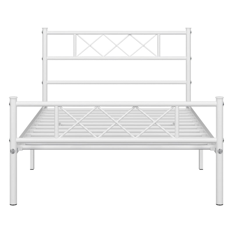 Yaheetech Metal Bed Frame Mattress Foundation with Slatted Bed Base