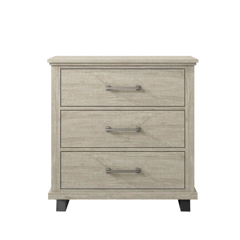 Farmhouse 4-Piece Bedroom Set - 2 Nightstand, 1 Chest and 1 Dresser