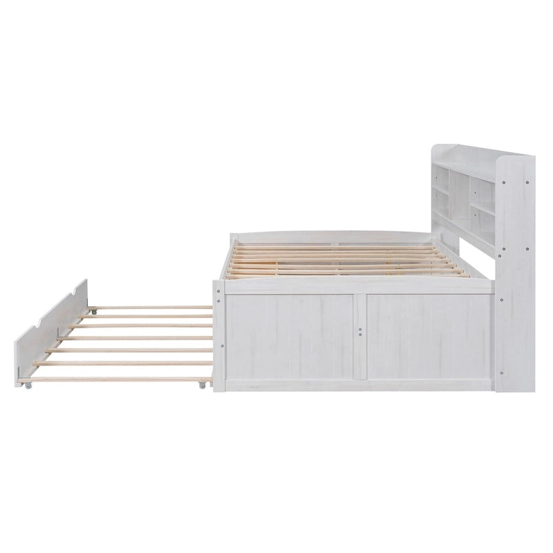 Full Size Wooden Captain Bed