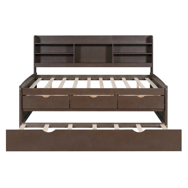 Full Size Wooden Captain Bed