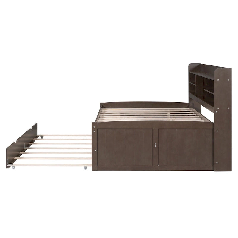 Full Size Wooden Captain Bed