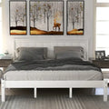 Platform Bed Frame with Headboard Wood Slat Support