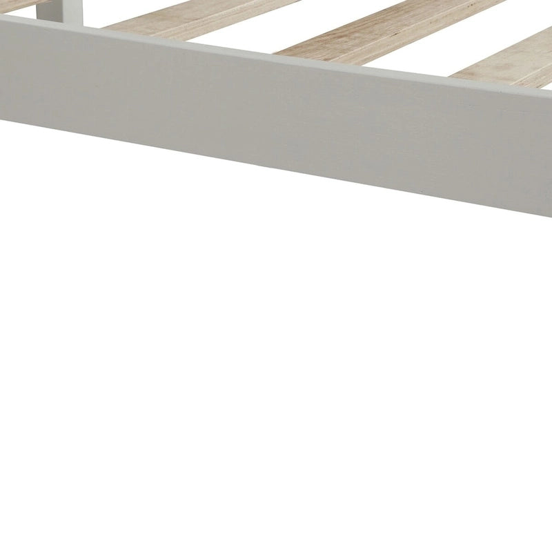 Platform Bed Frame with Headboard Wood Slat Support