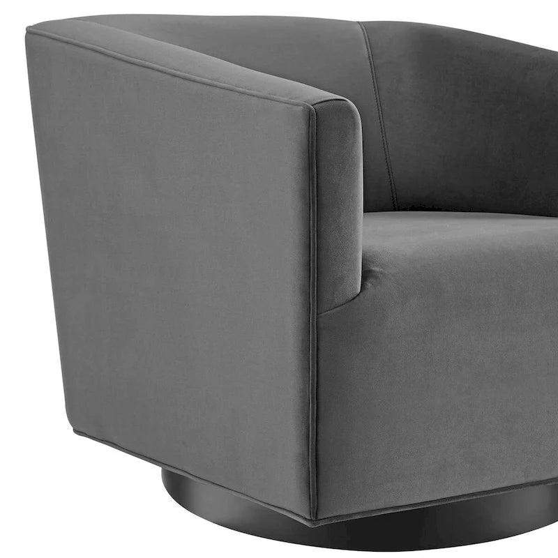 Twist Swivel Performance Velvet Upholstery Chair (Set of 2)