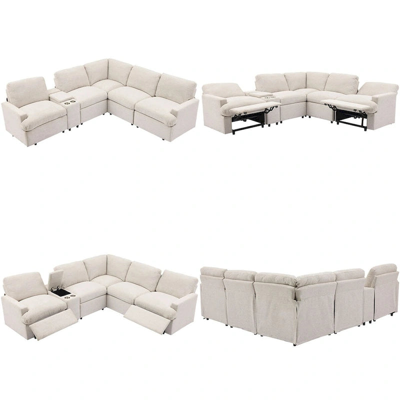 Power Recliner Corner Sofa Home Theater Reclining Sofa