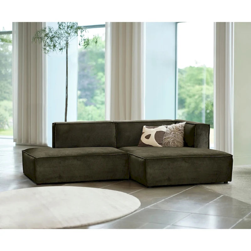 Rye Studio Deep Seat Modular Small Chaise Sectional, 2 Piece