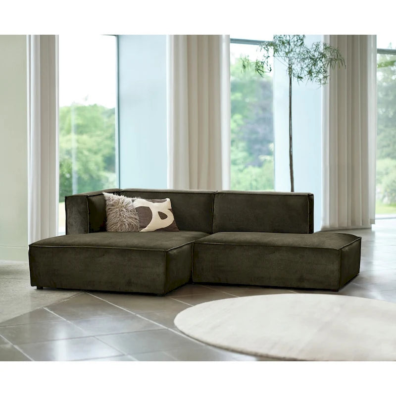Rye Studio Deep Seat Modular Small Chaise Sectional, 2 Piece