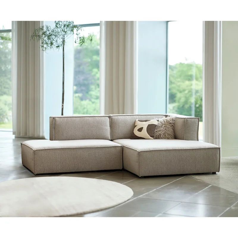 Rye Studio Deep Seat Modular Small Chaise Sectional, 2 Piece