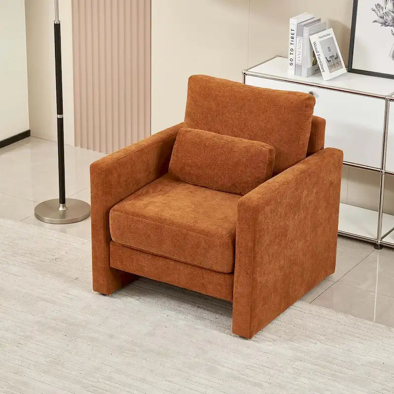 Modern Chenille Accent Chair Armchair for Living Room