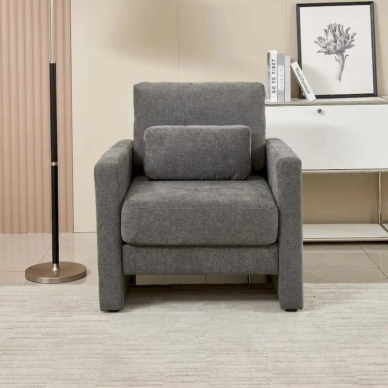Modern Chenille Accent Chair Armchair for Living Room
