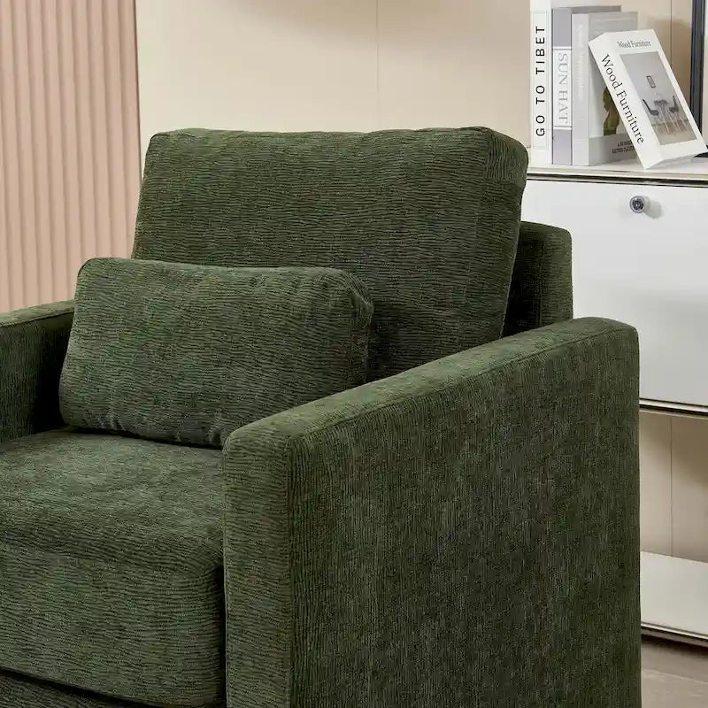 Modern Chenille Accent Chair Armchair for Living Room