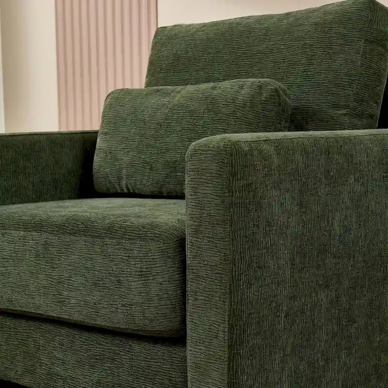 Modern Chenille Accent Chair Armchair for Living Room