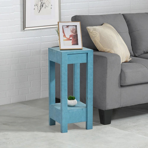 26 High Small Side Table End Table Square Nightstand for Bedroom Bed Side Living Room Sofa, D11 * W10.6 * H26