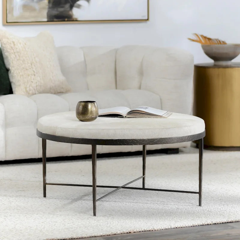 Classic Home Bose Leather Hide Coffee Table