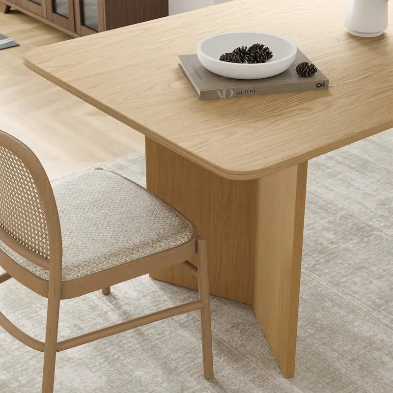 Solid Wood Square Dining Table for 6-8 People Nordic style