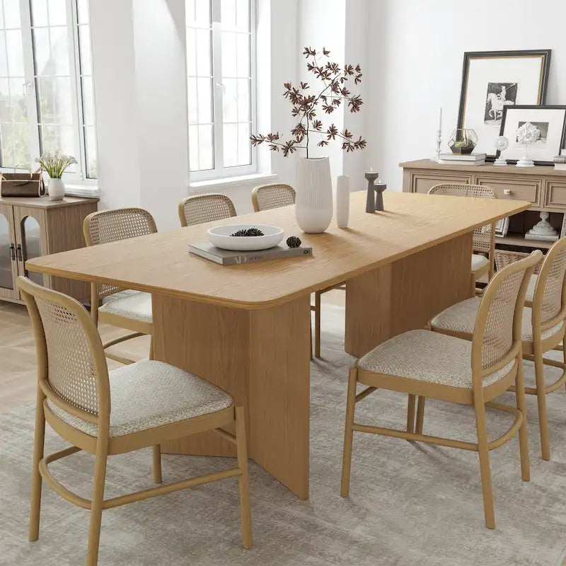 Solid Wood Square Dining Table for 6-8 People Nordic style